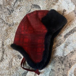 Overland Plaid Sheepskin Aviator Hat